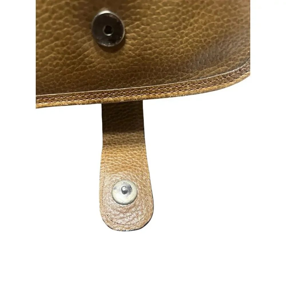 Vtg Weathered Pebbled Leather Portfolio Briefcase Detachable Shoulder Strap